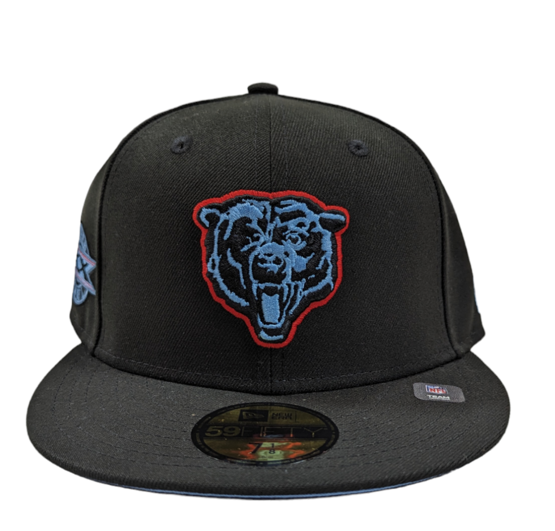 Chicago Bears Black/Sky Blue Super Bowl XX New Era 59FIFTY Fitted Hat
