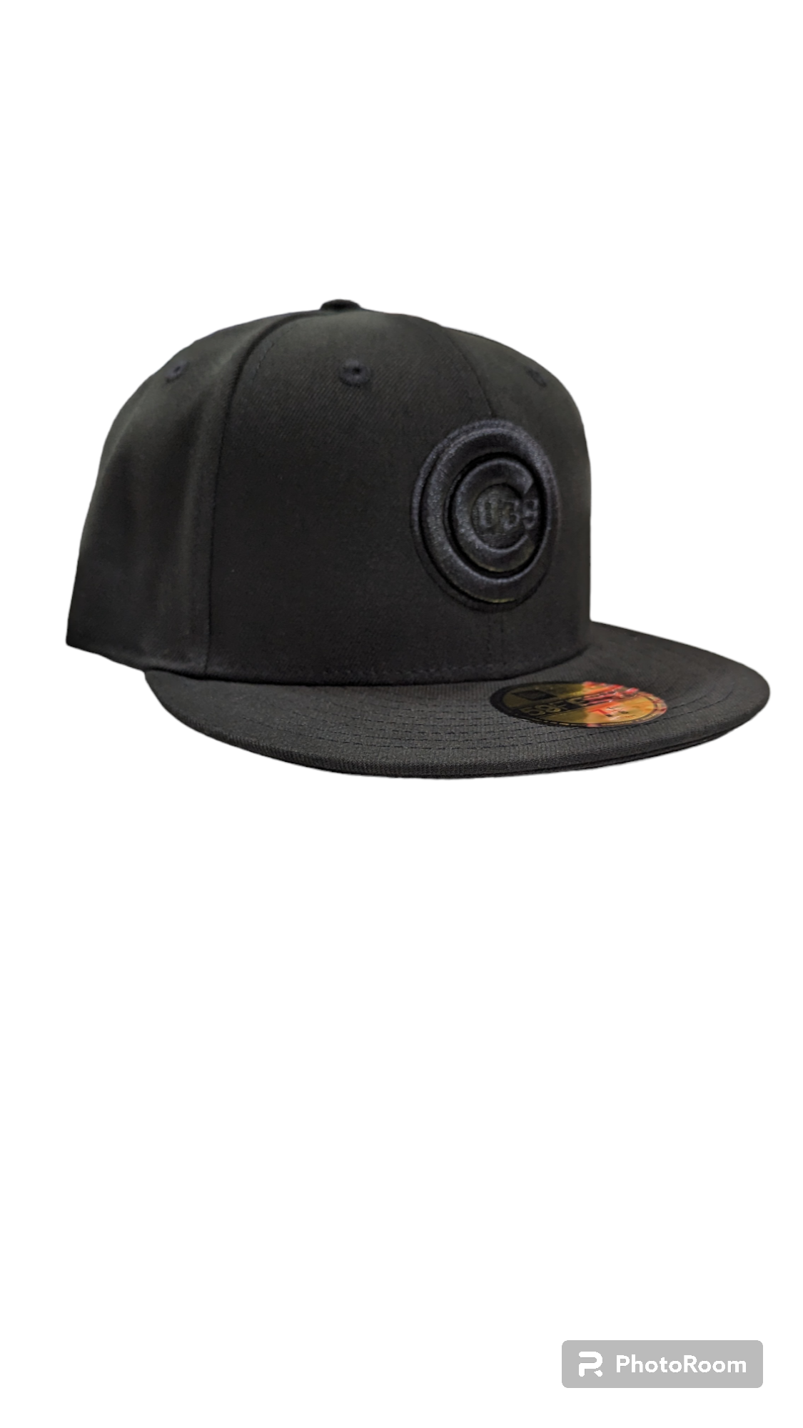 Chicago Cubs New Era Black Tonal Bullseye 59FIFTY Fitted Hat