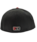 Mudville 9 MILB 2 Tone Black/Red Centerfield New Era 59FIFTY Fitted Hat - Pro Jersey Sports