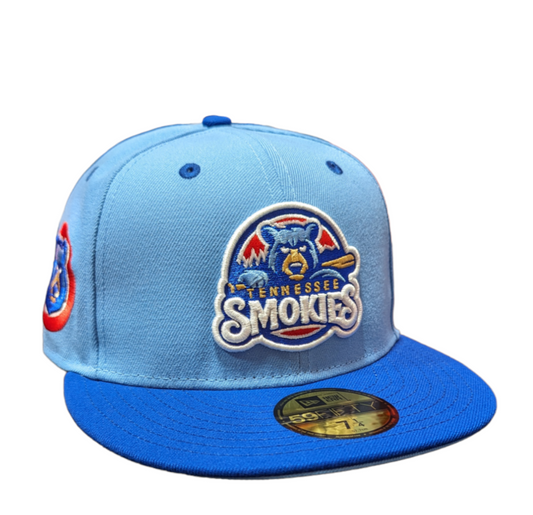 Tennessee Smokies MILB 2 Tone Sky Blue/Royal New Era 59FIFTY Fitted Hat