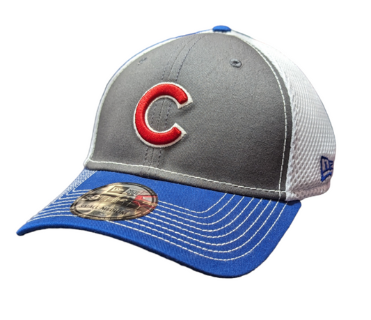Chicago Cubs Gray Front Neo 39THIRTY Flex Fit Cap By New Era