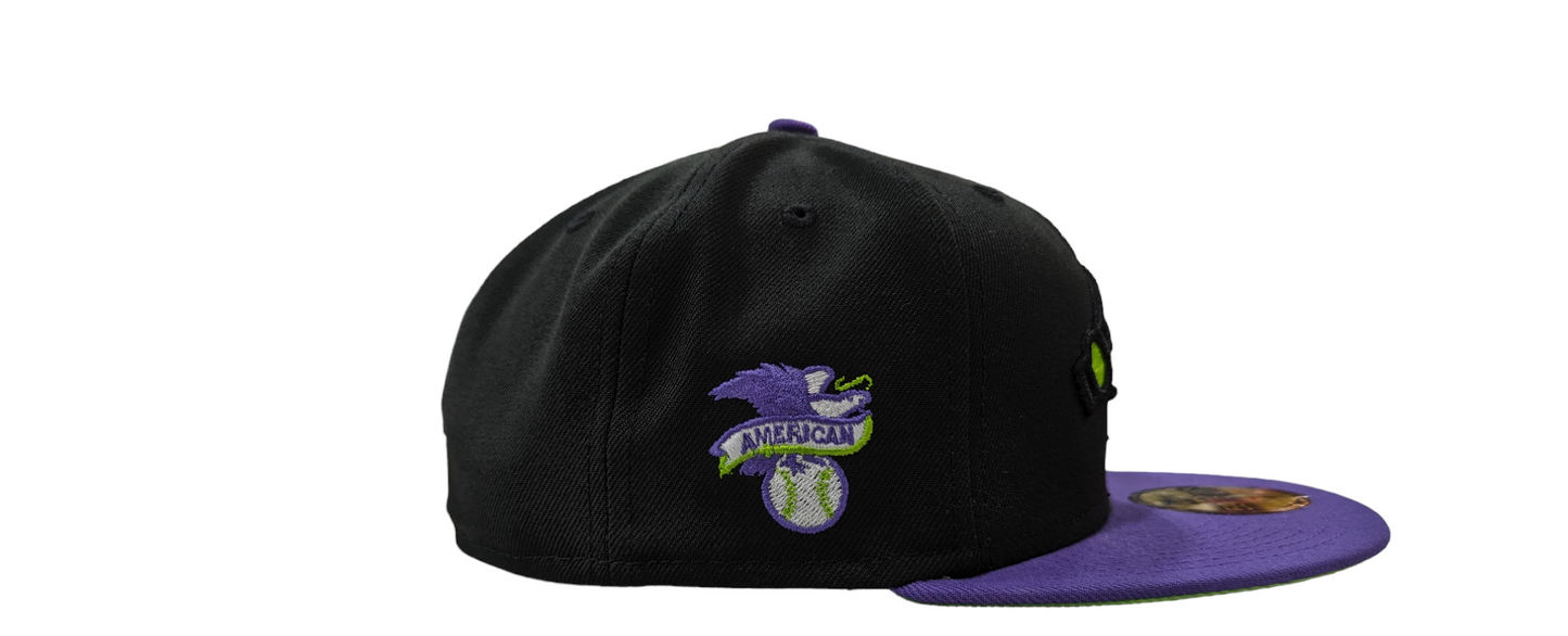 Men's Chicago White Sox Gotham Knights Black/Purple Joker New Era 59FIFTY Fitted Hat