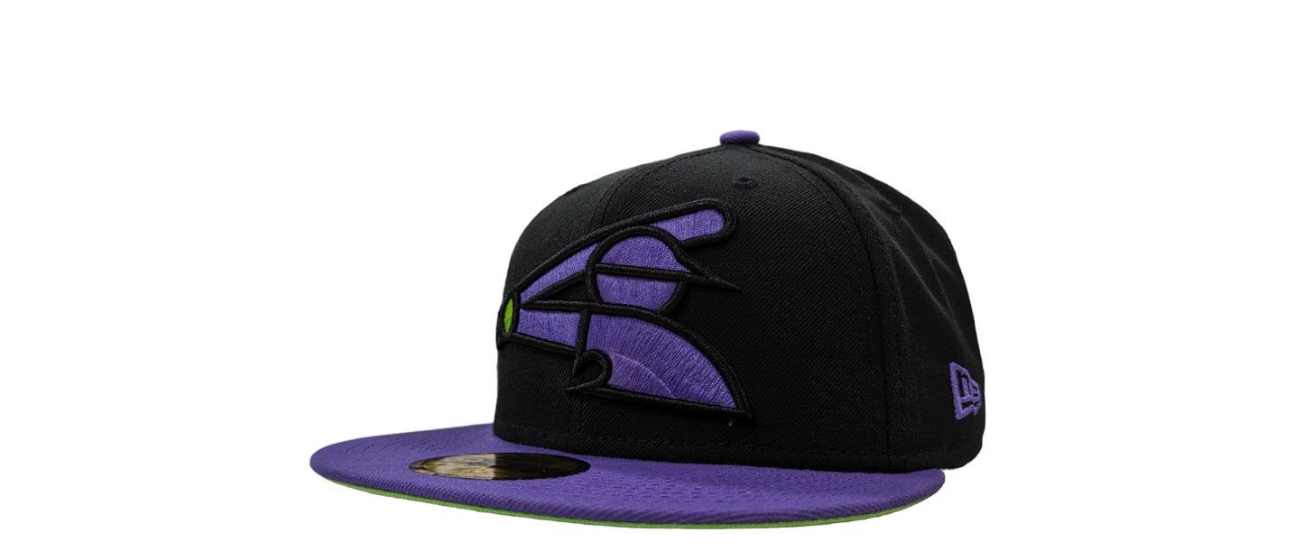 Men's Chicago White Sox Gotham Knights Black/Purple Joker New Era 59FIFTY Fitted Hat