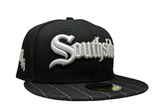 Chicago White Sox New Era Southside Black/Pinstripe 59FIFTY Fitted Hat