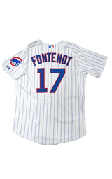 Mens Majestic Chicago Cubs Mike Fontenot Home White Authentic Jersey - Pro Jersey Sports