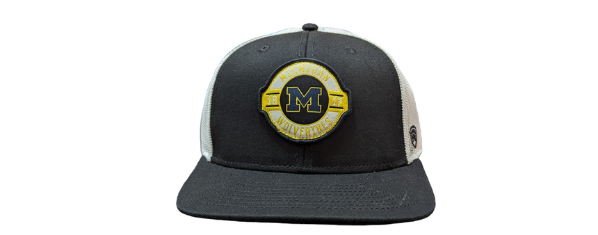 Michigan Wolverines NCAA Top Of The World Black/White Adjustable Trucker Hat - Pro Jersey Sports