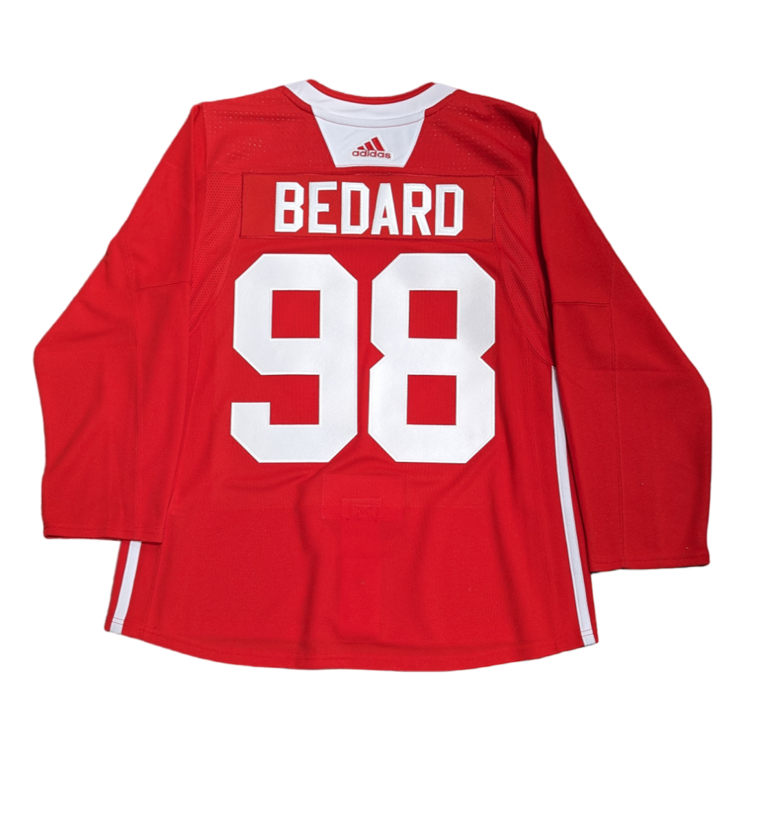 Men's Connor Bedard Chicago Blackhawks adidas Authentic Red Practice Jersey