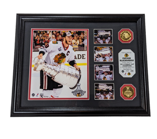 Chicago Blackhawks Highland Mint 2013 Stanley Cup Champions "Triumph" Gold Coin Mint Frame