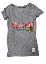 Women's Chicago Blackhawks Deep V-Neck Tee by Retro Brand - Pro Jersey Sports