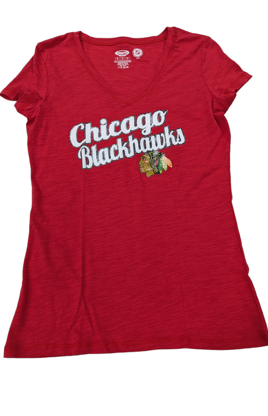 Women's Chicago Blackhawks Concepts Sport Red Formation Short Sleeve Tee