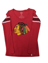 Women's Chicago Blackhawks '47 Brand Red Home Run Long Sleeve Tee - Pro Jersey Sports