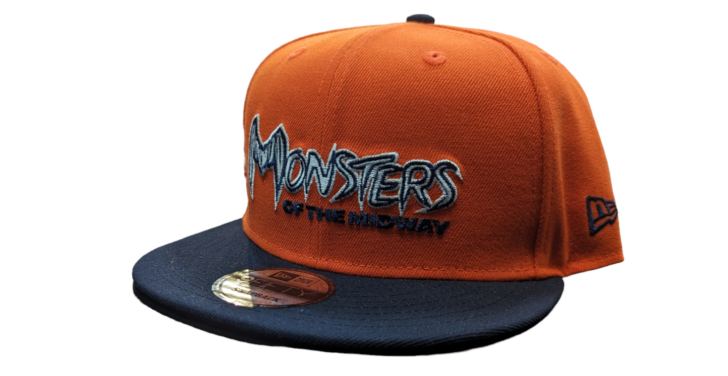Chicago Bears New Era Gridiron Classics 2 Tone Orange/Navy Monsters 9FIFTY Adjustable Snapback Hat