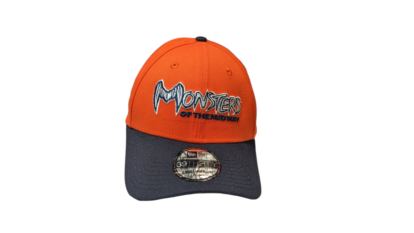 Chicago Bears New Era Gridiron Collection 2 Tone Orange Navy Monsters 39THIRTY Flex Hat