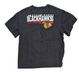 NHL Chicago Blackhawks Youth Reebok Black/Gray 2 In One Long Sleeve/Short Sleeve Combo T-Shirt - Pro Jersey Sports