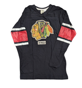 Youth Chicago Blackhawks CCM Black Patched Logo Long Sleeve Tee - Pro Jersey Sports