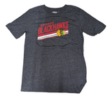 Youth Chicago Blackhawks Reebok Fast Tri-Blend Heather Gray Tee - Pro Jersey Sports
