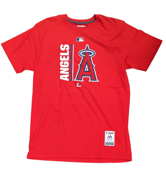 Men's MLB Los Angeles Angels Of Anahiem Red Authentic Collection Team Icon T-Shirt