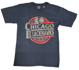Men's Chicago Blackhawks Charcoal Coil Tee By Old Time Hockey - Pro Jersey Sports