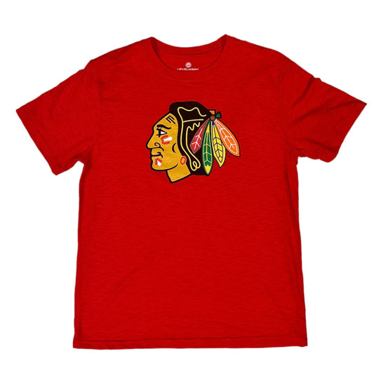 Chicago Blackhawks Core Logo Hobie Tee By Levelwear-Red