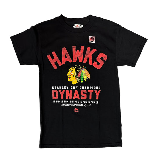 Men's Chicago Blackhawks Stanley Cup Champions Dynasty T-Shirt By Majestic