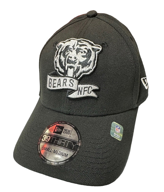 Men's Chicago Bears New Era Black Mascot Logo 2022 Sideline 39THIRTY Flex Hat