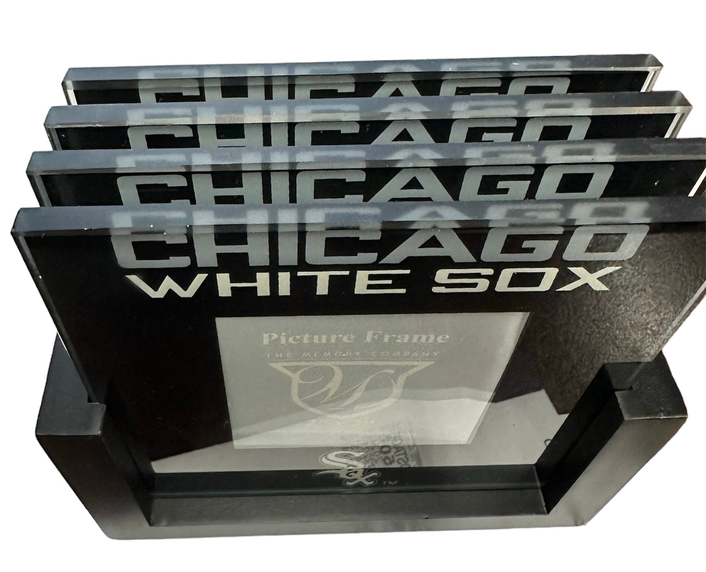 The Memory Company Chicago White Sox Art Glass Coaster Set