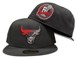 Chicago Bulls New Era Logo Fade 6X Black 59FIFTY Fitted Hat - Pro Jersey Sports
