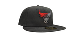 Chicago Bulls New Era Logo Fade 6X Black 59FIFTY Fitted Hat - Pro Jersey Sports