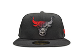 Chicago Bulls New Era Logo Fade 6X Black 59FIFTY Fitted Hat - Pro Jersey Sports