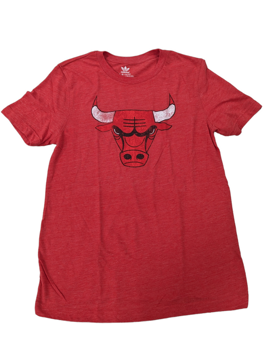 Youth Chicago Bulls Primary Vintage Logo Red Tri-Blend T-Shirt