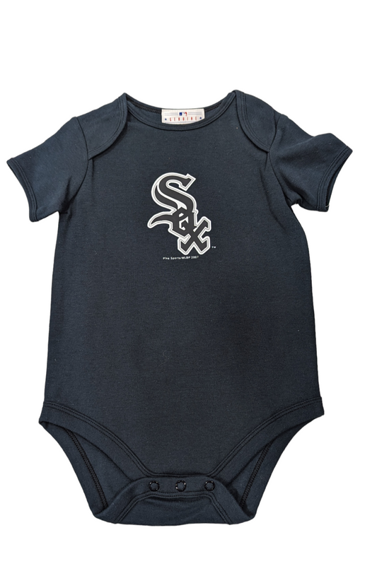 Chicago White Sox Black Primary Team Logo Newborn/Infant Creeper