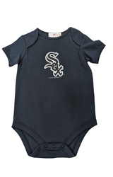 Chicago White Sox Black Primary Team Logo Newborn/Infant Creeper - Pro Jersey Sports