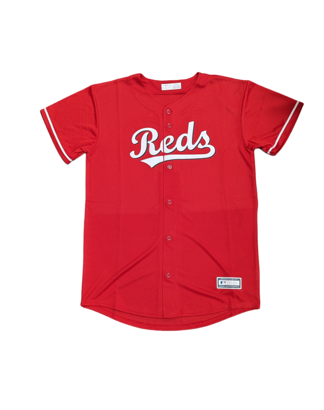 Youth Cincinnati Reds Elly De La Cruz MLB Red Alternate Screen Print Replica Jersey