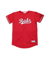Youth Cincinnati Reds Elly De La Cruz MLB Red Alternate Screen Print Replica Jersey - Pro Jersey Sports