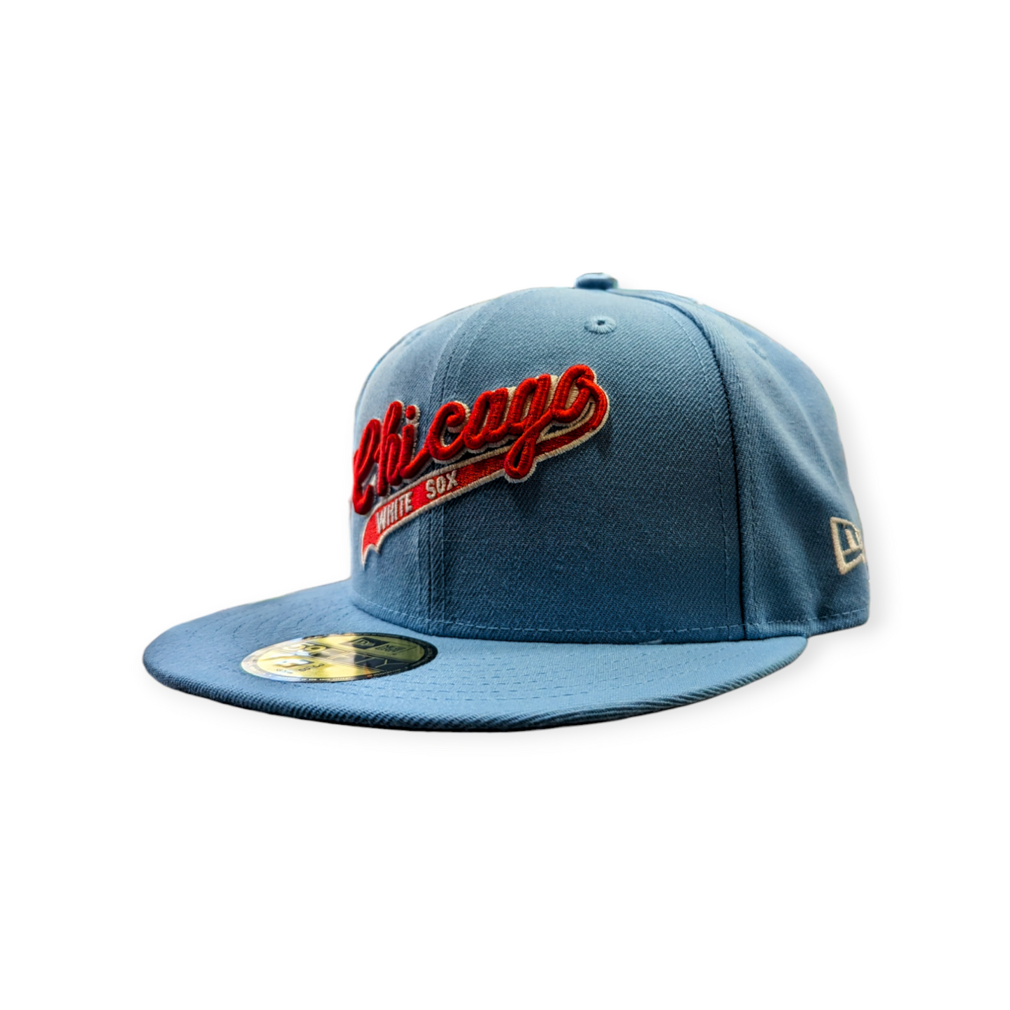 Chicago White Sox New Era Sky Blue Cooperstown Script 59FIFTY Fitted Hat
