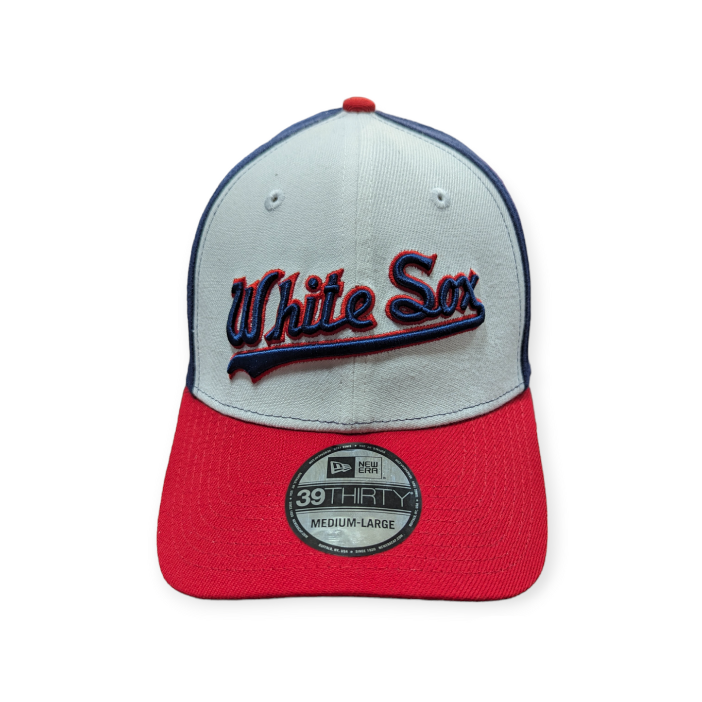 Chicago White Sox 1987 Script White/Navy/Red 39THIRTY Flex Fit New Era Hat
