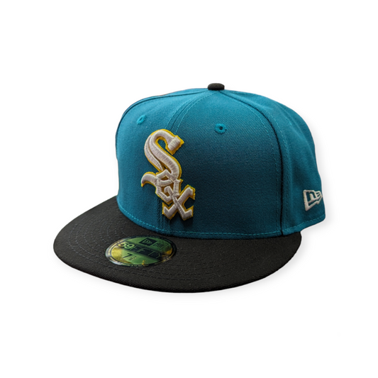 Chicago White Sox New Era 2 Tone Aqua/Black 59FIFTY Fitted Hat