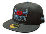 Windy City Bulls New Era Black Sky 59FIFTY Fitted Hat - Pro Jersey Sports
