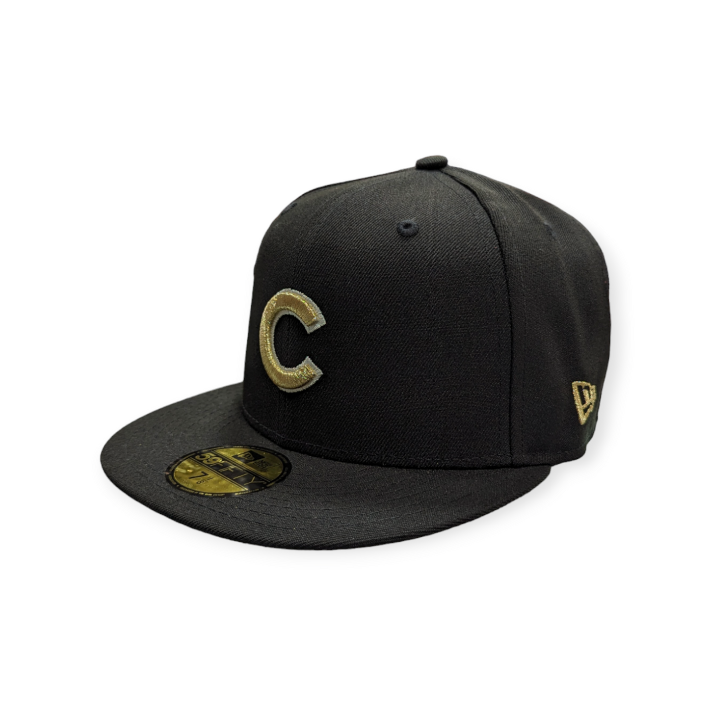 Chicago Cubs New Era 59FIFTY Day Black/Gold 59FIFTY Fitted Hat