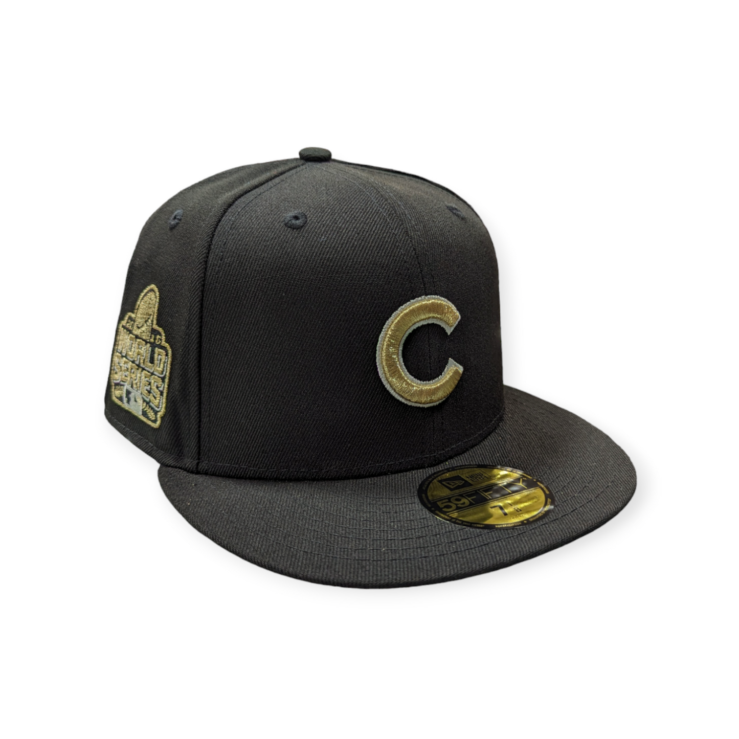 Chicago Cubs New Era 59FIFTY Day Black/Gold 59FIFTY Fitted Hat