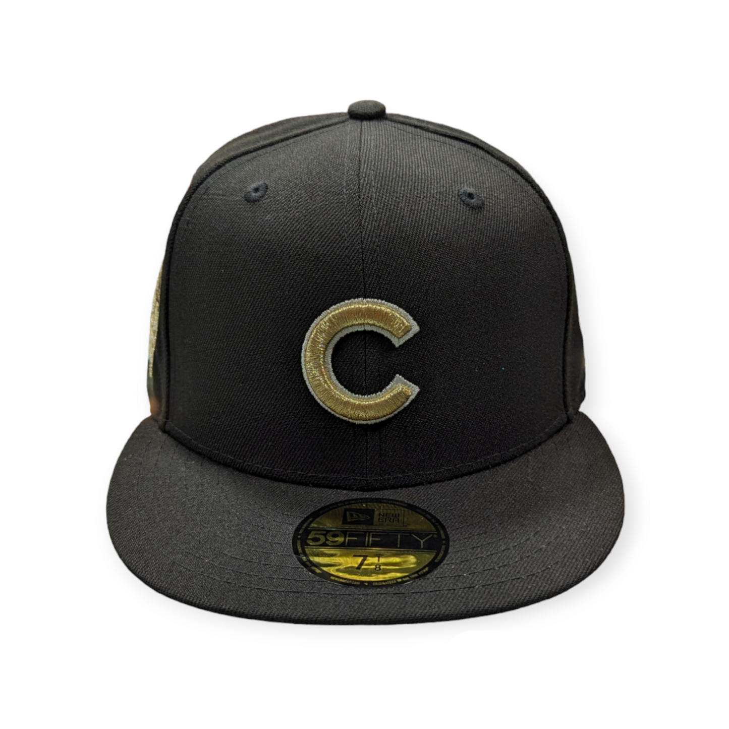 Chicago Cubs New Era 59FIFTY Day Black/Gold 59FIFTY Fitted Hat