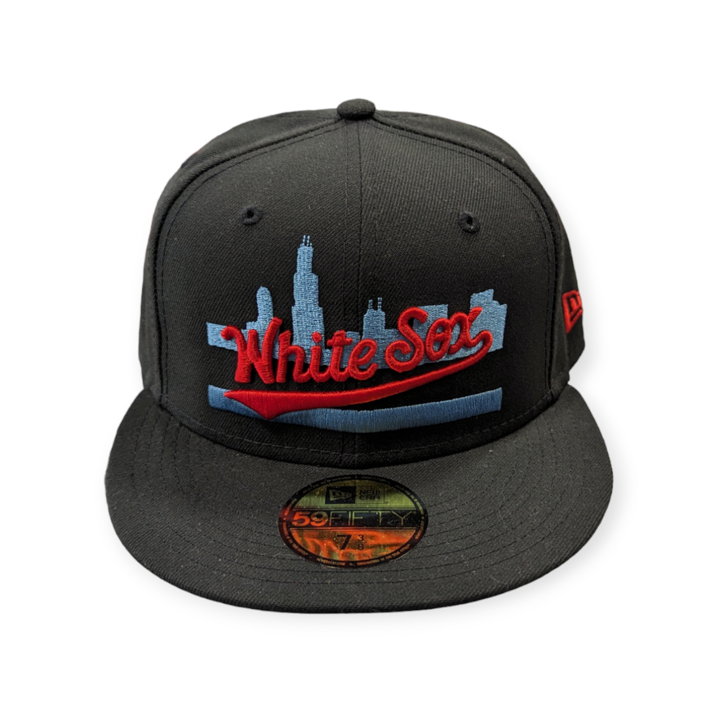 Chicago White Sox Clobberin' Time New Era Black/Sky Blue 59FIFTY Fitted Hat
