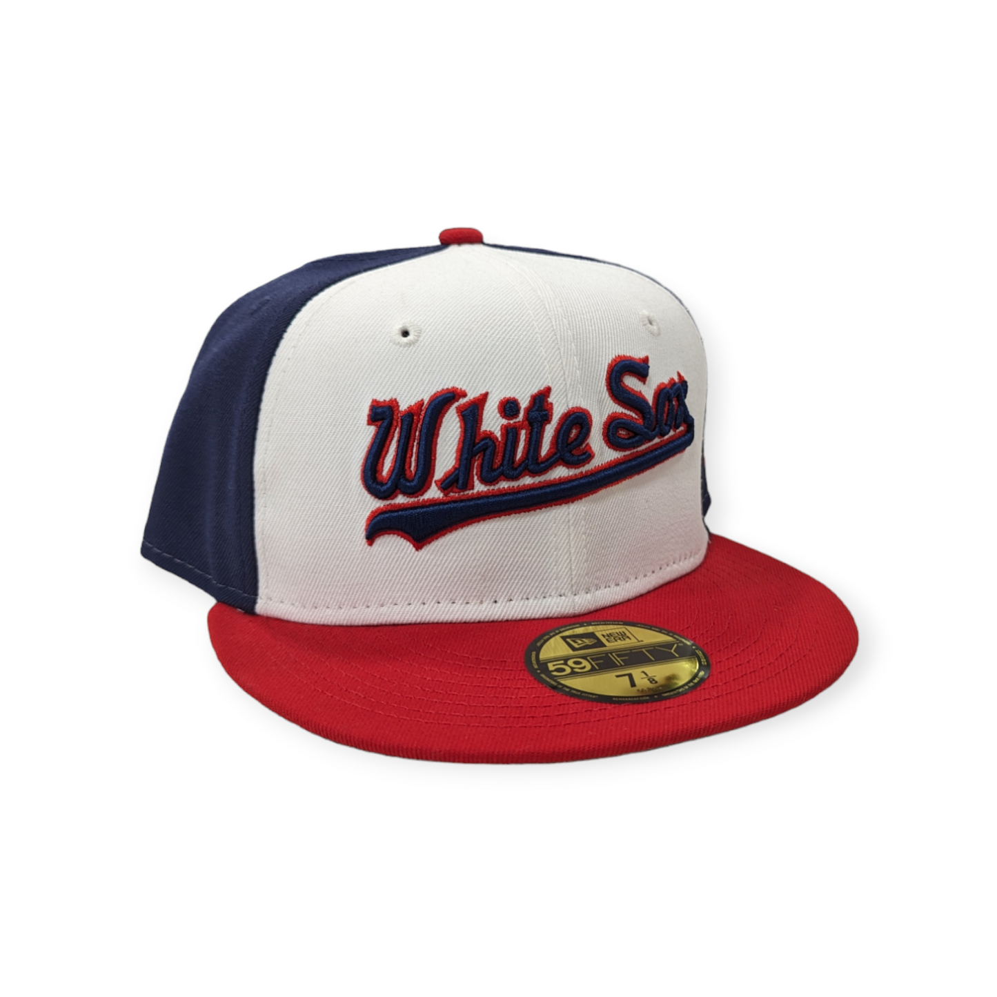 Chicago White Sox New Era Script Throwback Red/White/Navy 59FIFTY Fitted Hat