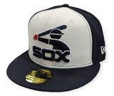 Chicago White Sox New Era Batterman White/Navy Cooperstown Collection 59FIFTY Fitted Hat - Pro Jersey Sports