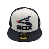 Chicago White Sox New Era Batterman White/Navy Cooperstown Collection 59FIFTY Fitted Hat - Pro Jersey Sports