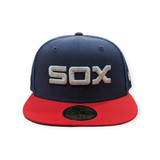 Chicago White Sox 1983 Road New Era Cooperstown Classics Navy/Red 59FIFTY Fitted Hat - Pro Jersey Sports