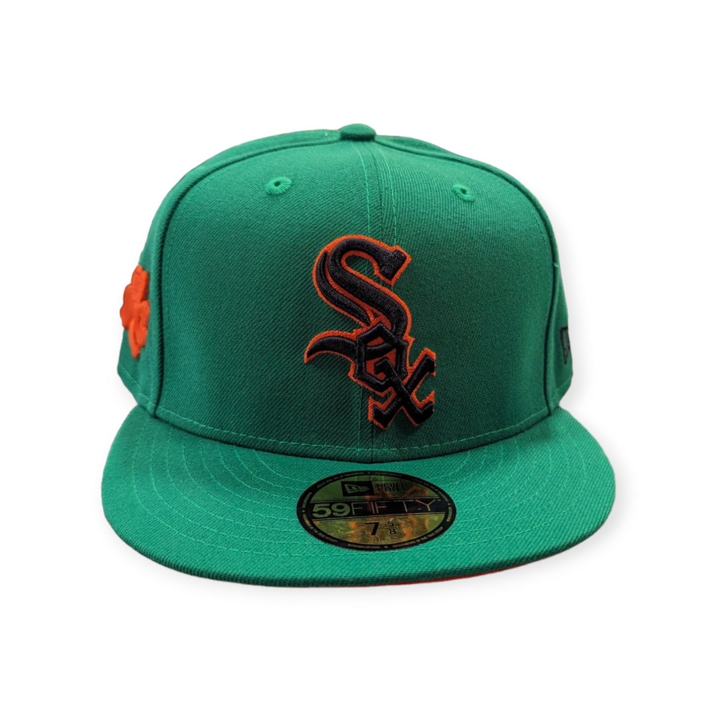 Chicago White Sox New Era Kelly Green/Orange 59FIFTY Lucky Fitted Hat