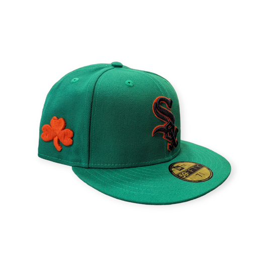 Chicago White Sox New Era Kelly Green/Orange 59FIFTY Lucky Fitted Hat