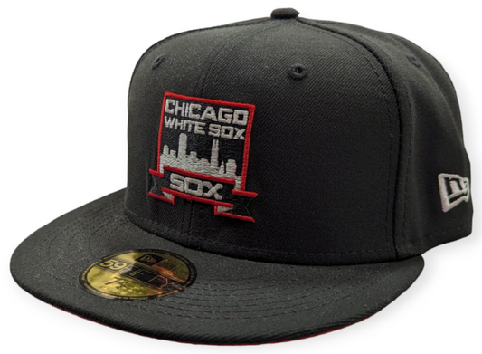 Chicago White Sox New Era Black Skyline Black 59FIFTY Fitted Hat - Pro Jersey Sports
