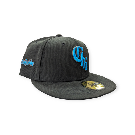 Chicago White Sox New Era Black/Electric Blue City Connect Southside 59FIFTY Fitted Hat
